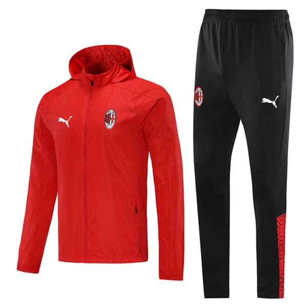 Rompevientos AC Milan Conjunto Completo 2021 2022 Rojo Negro